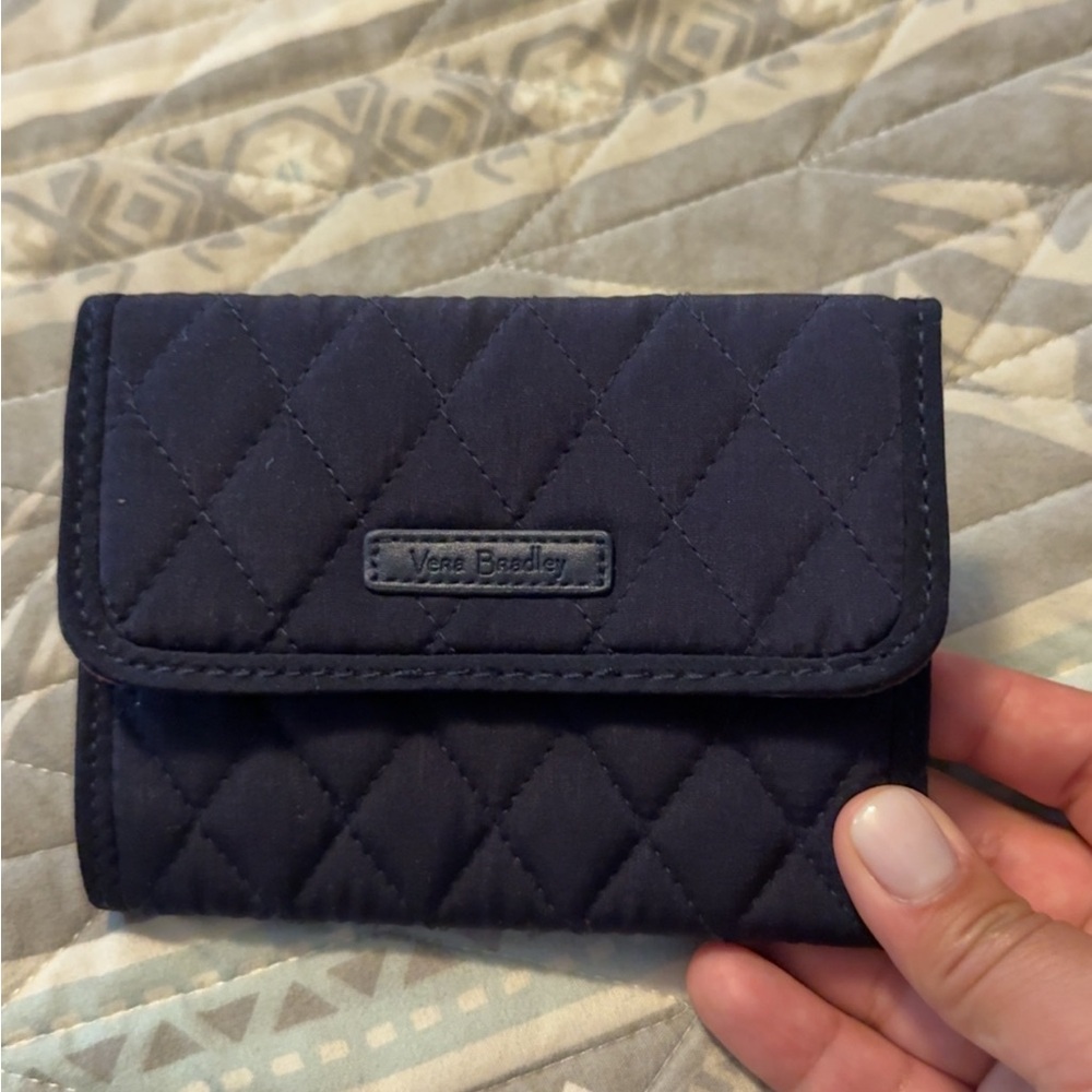 Vera Bradley Navy Quilted Card Holder